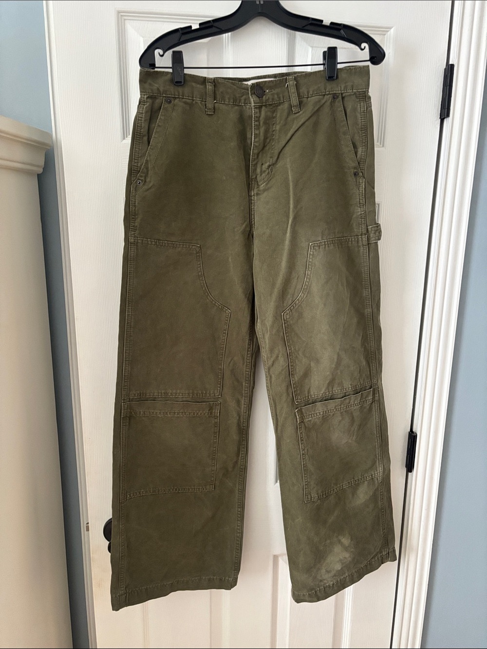 PacSun Olive Green Wide Leg Utility Jumpsuit Pants